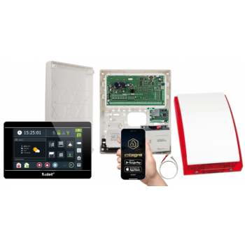 ZESTAW ALARMOWY SATEL INTEGRA 256 PLUS + INT-TSI-B + OPU-3P + AWT800 + 17Ah + INT-GSM LTE + SP-4001R